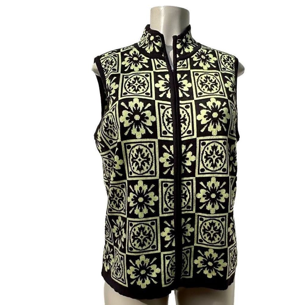 Christopher & Banks Vest Women's Size L Sleeveless Front Full Zipper Jacket New